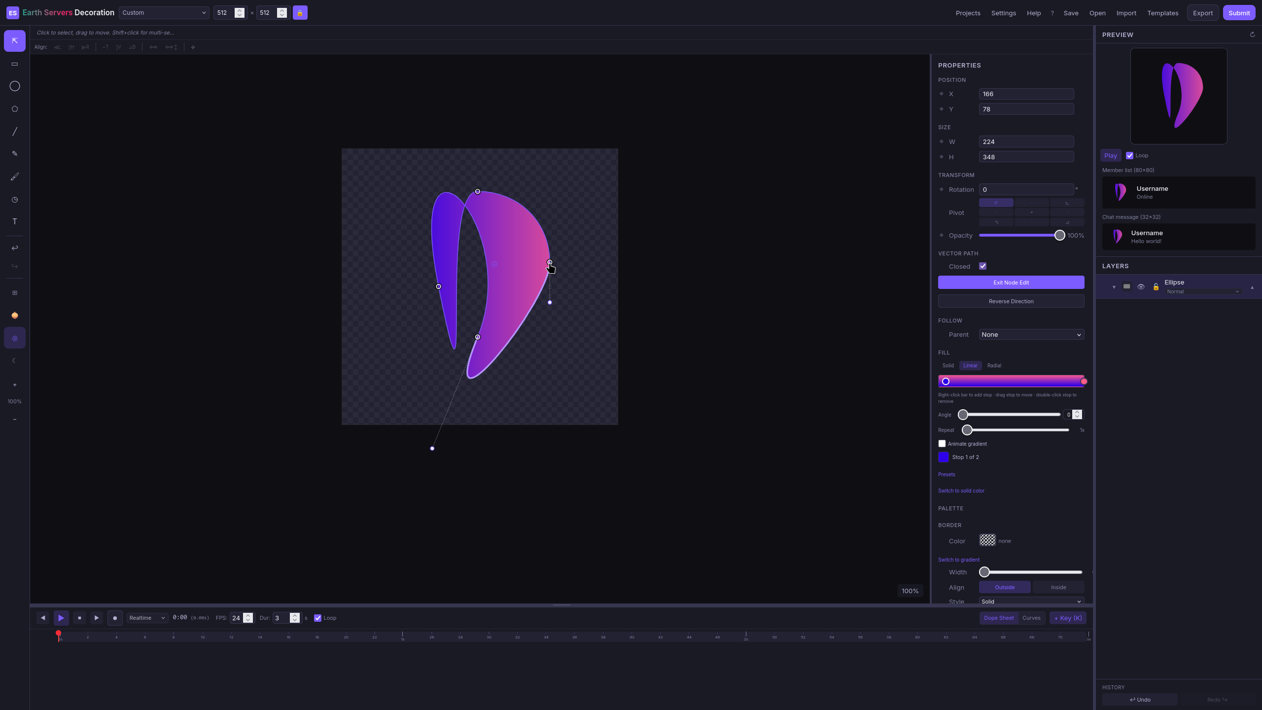 Decoration editor &mdash; main window